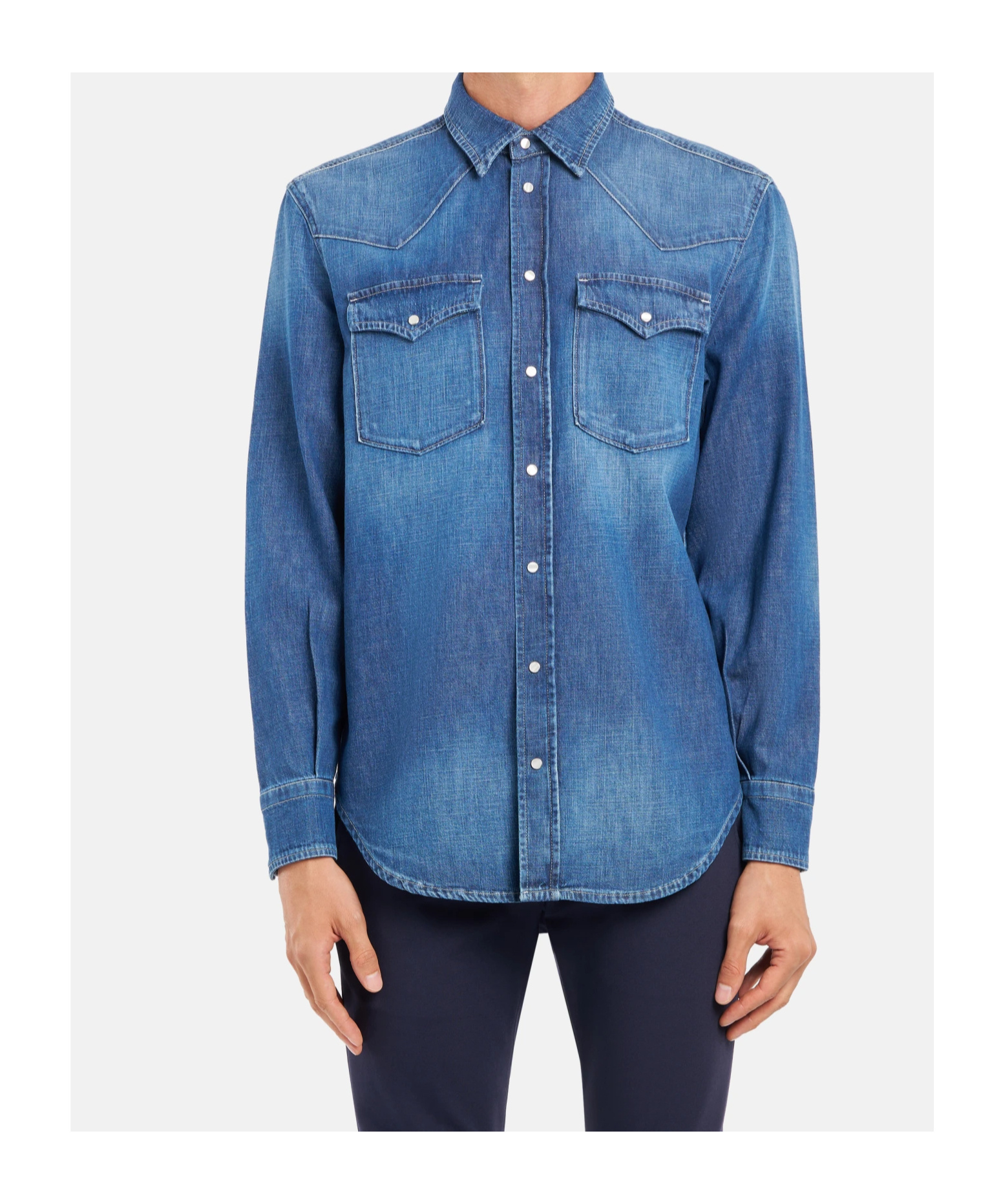 Dondup Western Denim Shirt In Black