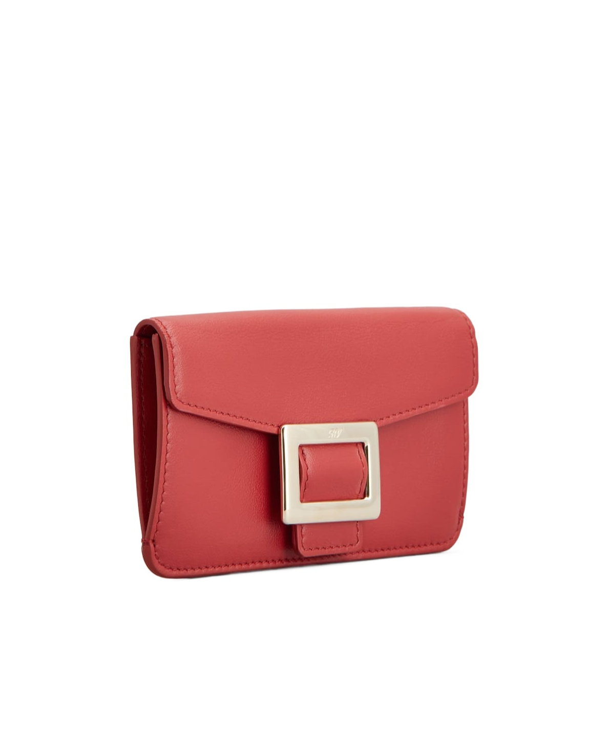 Roger Vivier Belle Vivier Credit Card Holder In Red