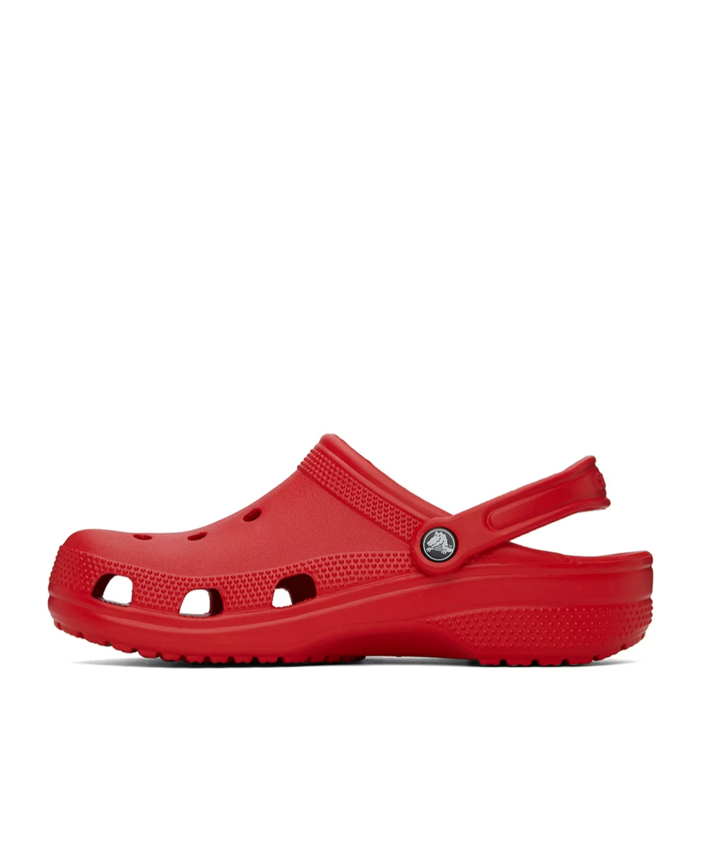 Crocs Logo Embossed Sandals In Red