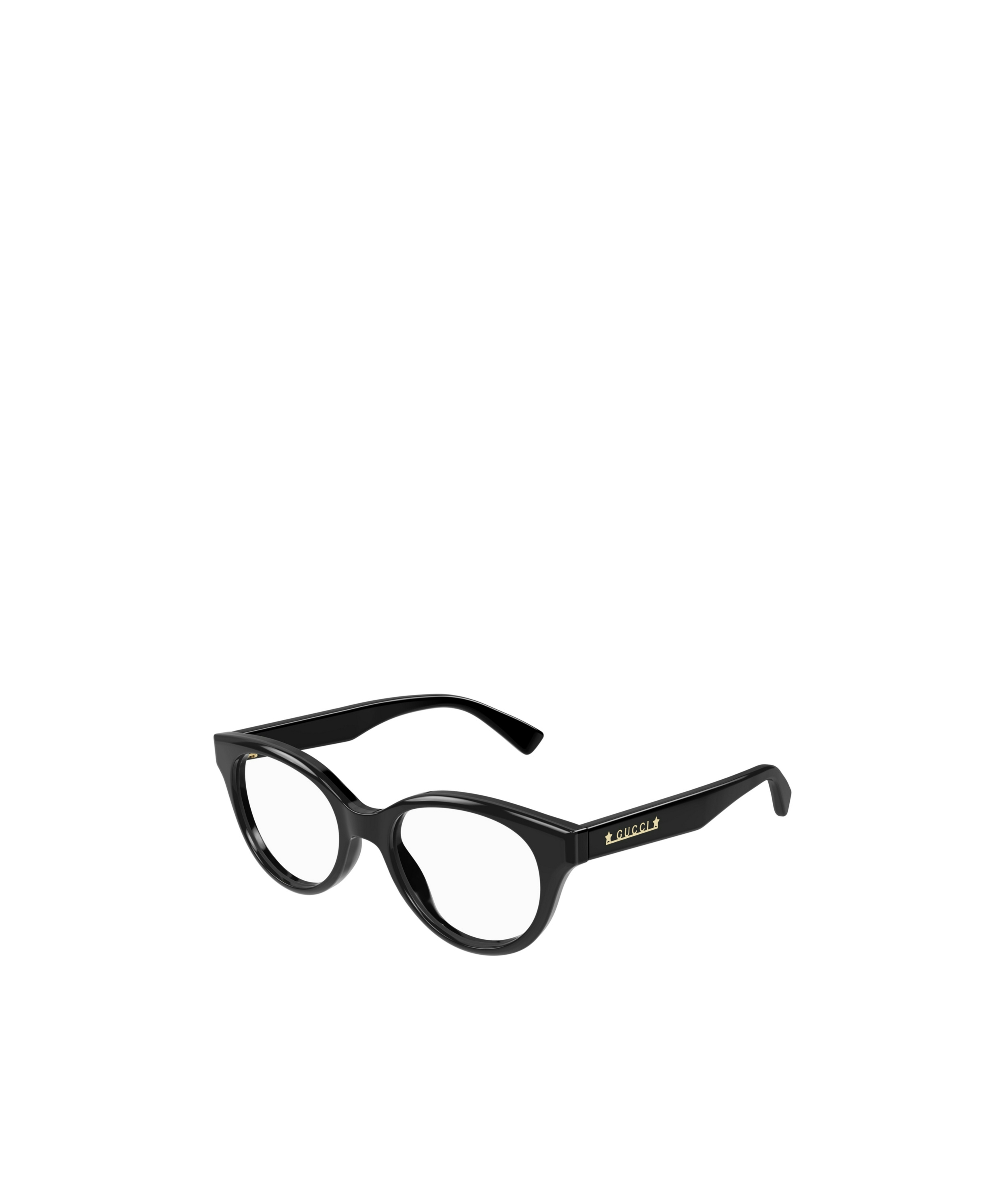 Gucci Logo-engraved Cat-eye Glasses In Black