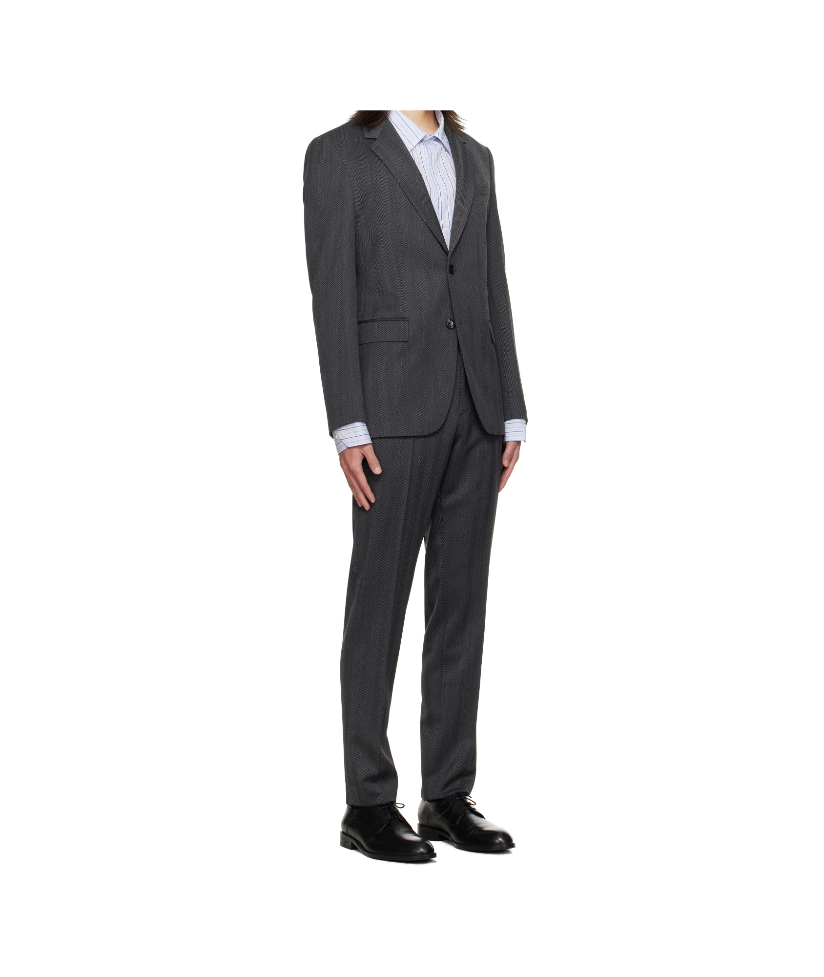 Hugo Boss Long-sleeved Suit In Gray