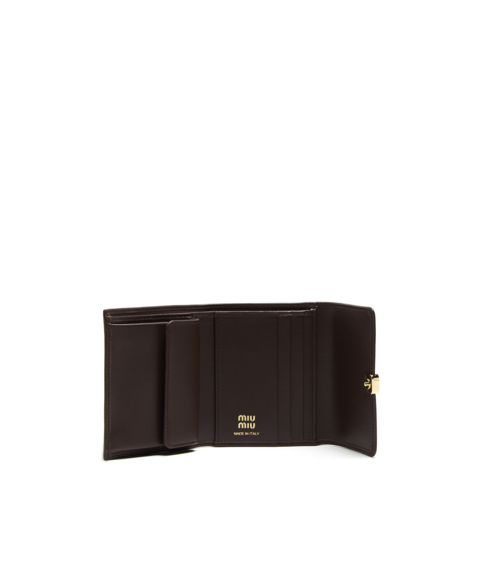 Miu Miu Logo Wallet In Black