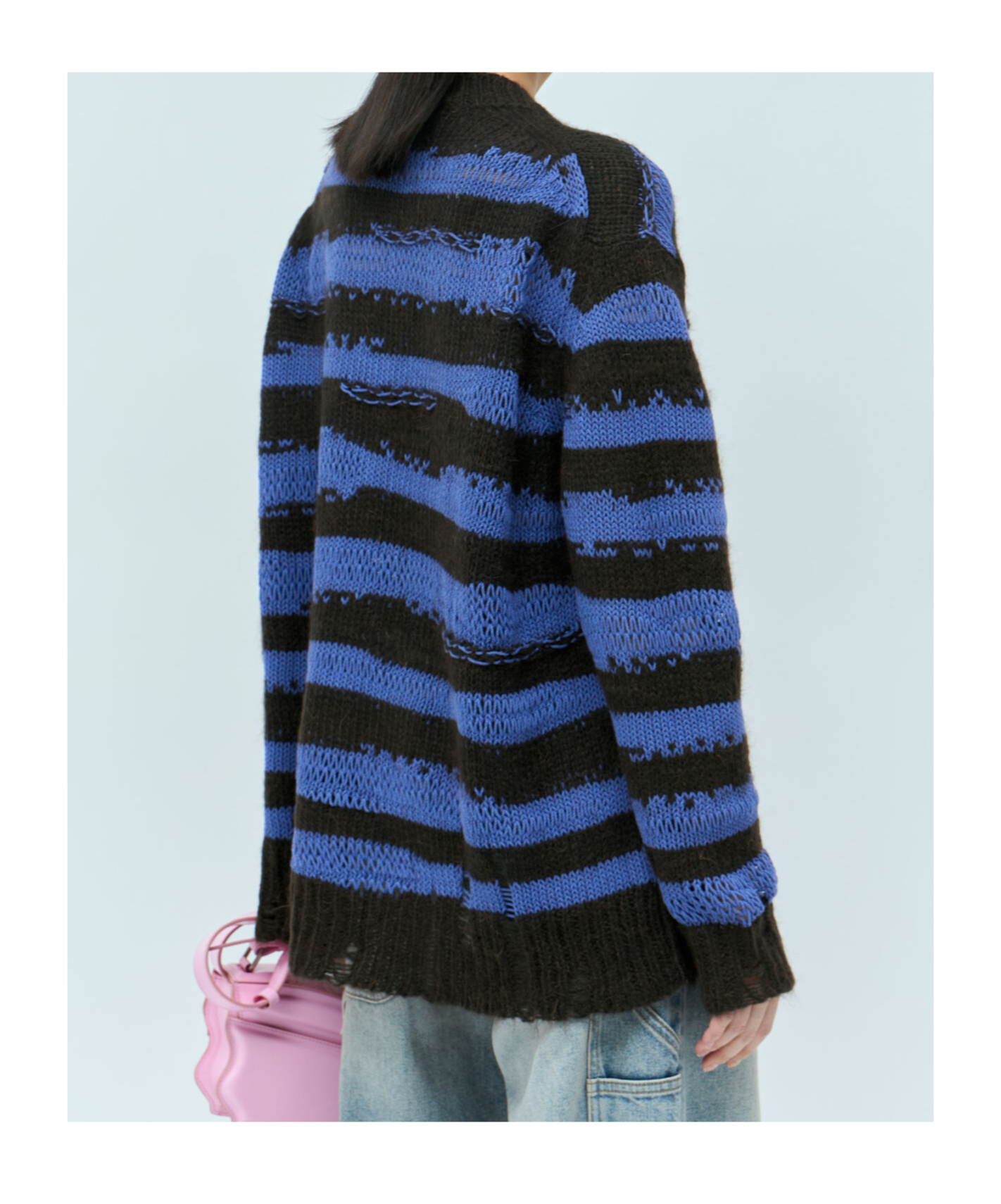 Acne Studios Make An Old Striped Pullover In Black