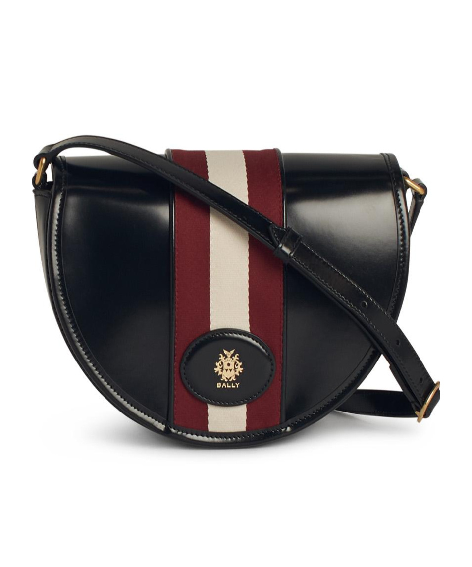 Shop Bally 'beckett' Leather Crossbody Bag In Black