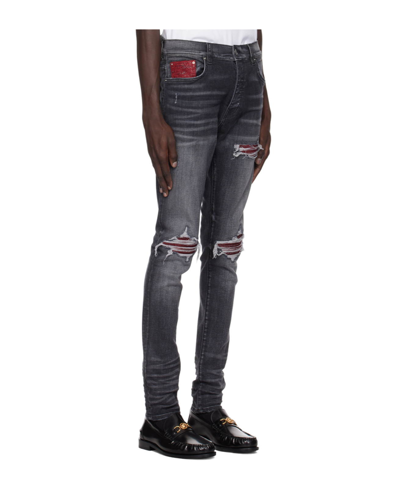 Amiri Belt-loop Jeans In Black