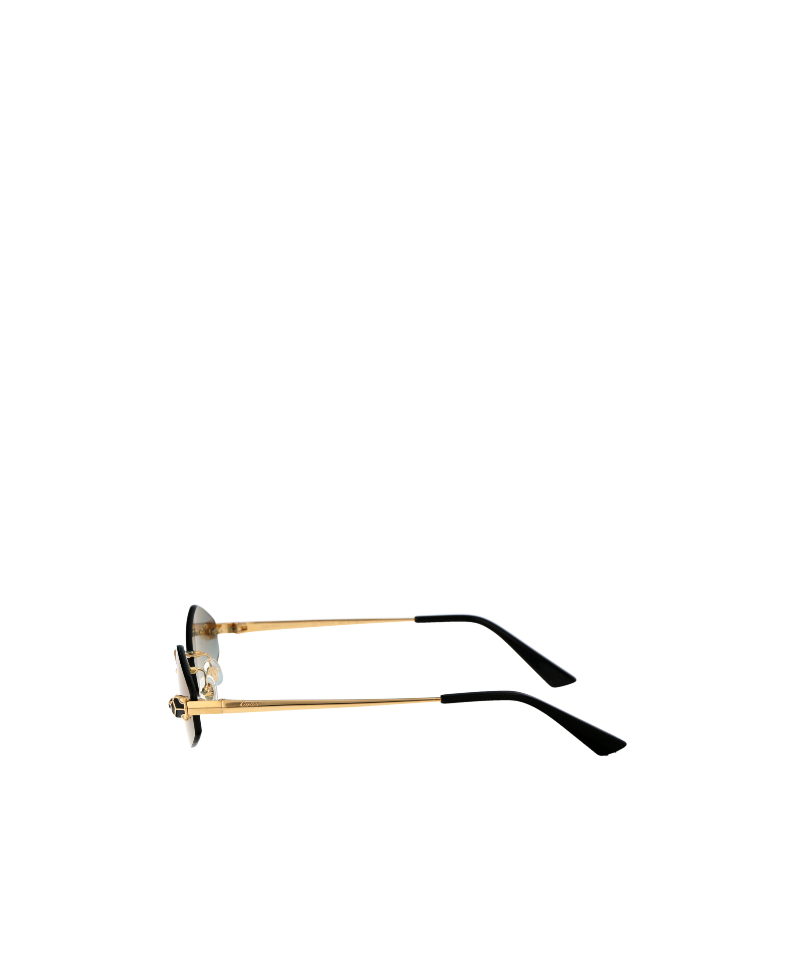Cartier Geometric Frame Sunglasses In Blue