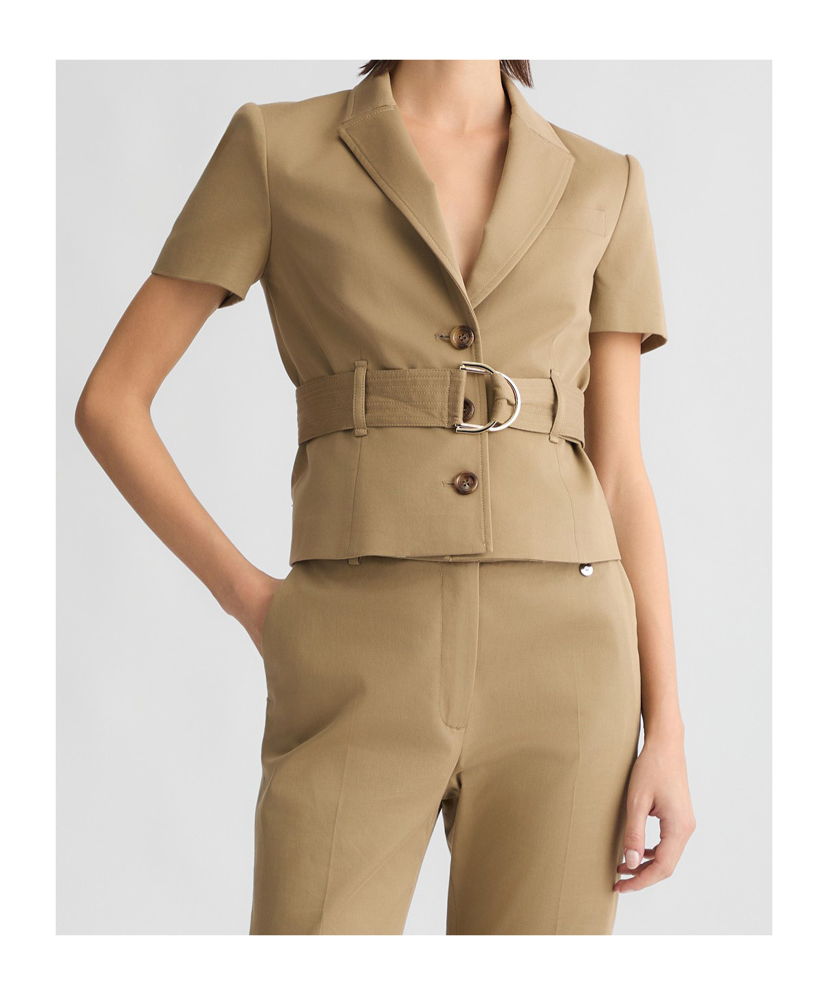 Liu •jo Liu Jo Belted Beige Jacket