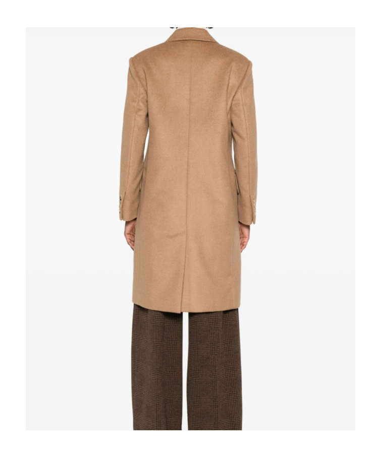 Max Mara Double-breasted Coat In Brown