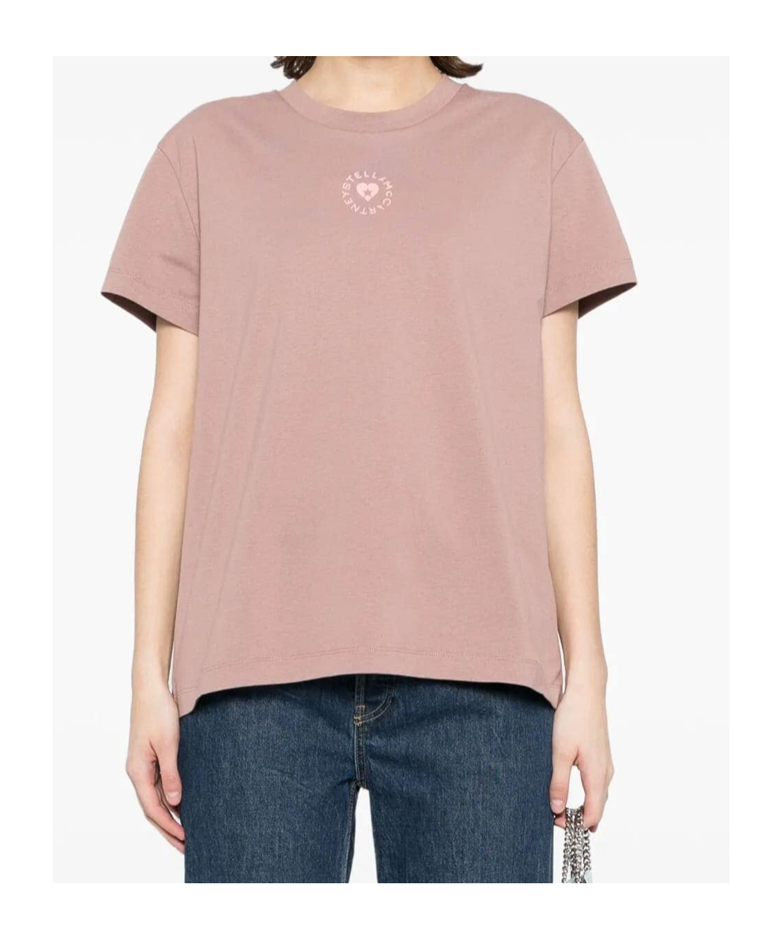 Stella Mccartney Iconic Mini Heart T-shirt In Pink
