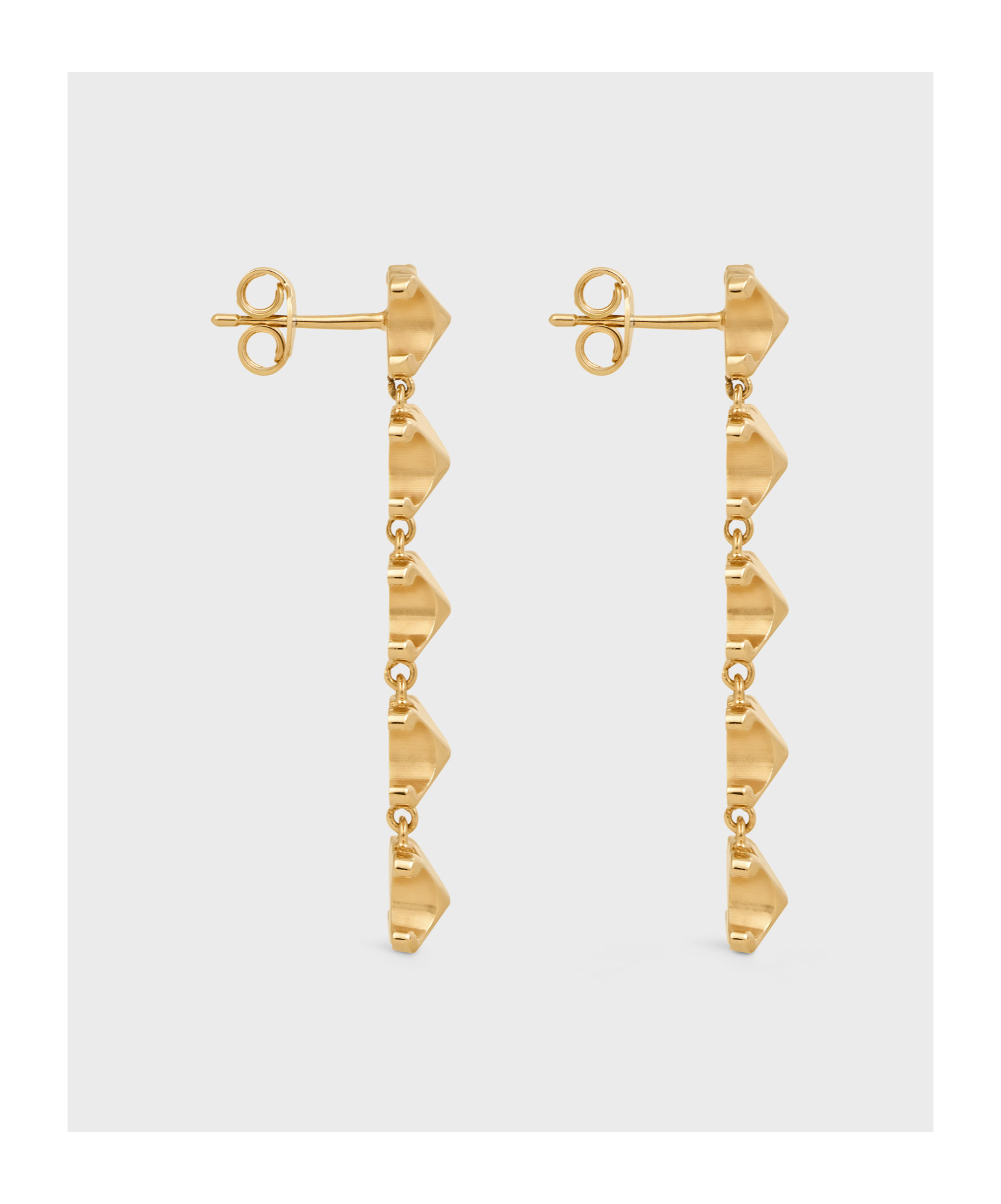 Celine Triomphe Gold-finished Earrings In Yellow