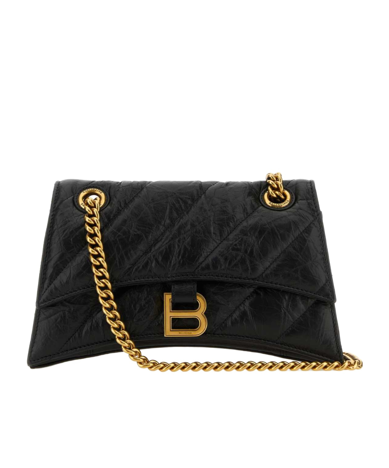 Balenciaga Chain-link Strap Bags Gold-tone Hardware In Black
