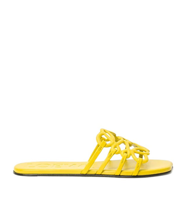 Loewe Petal Anagram Slide In Soft Calfskin