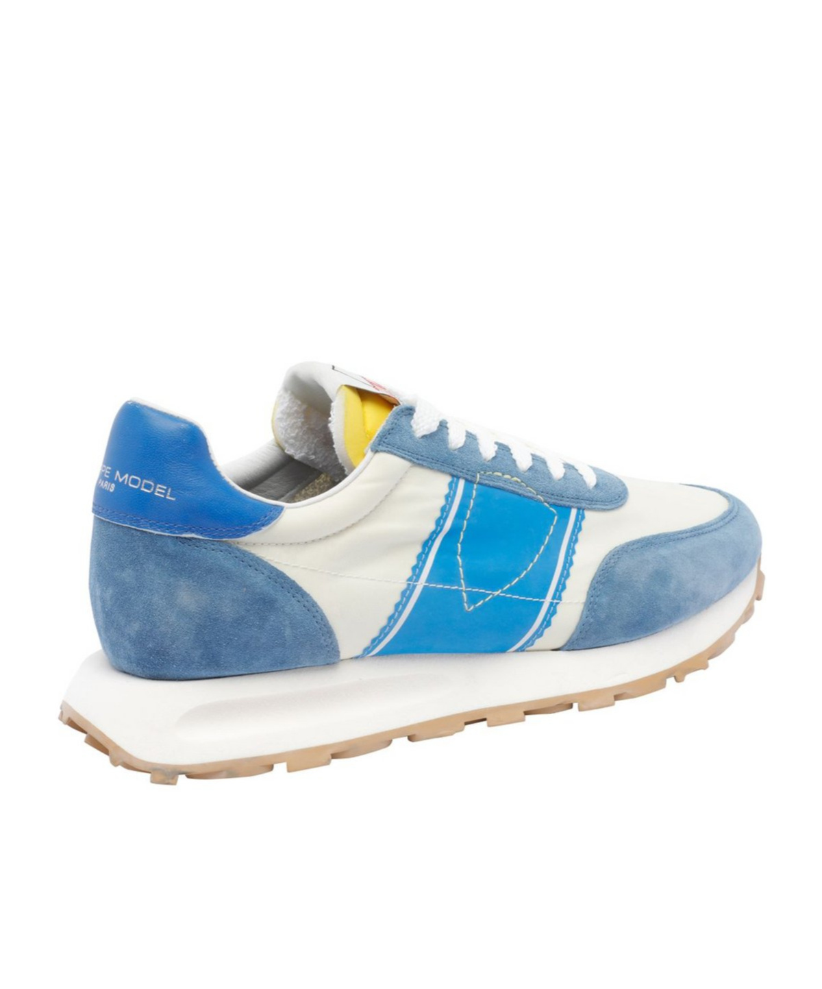 Philippe Model Paris Leather And Fabric Sneakers In Blue
