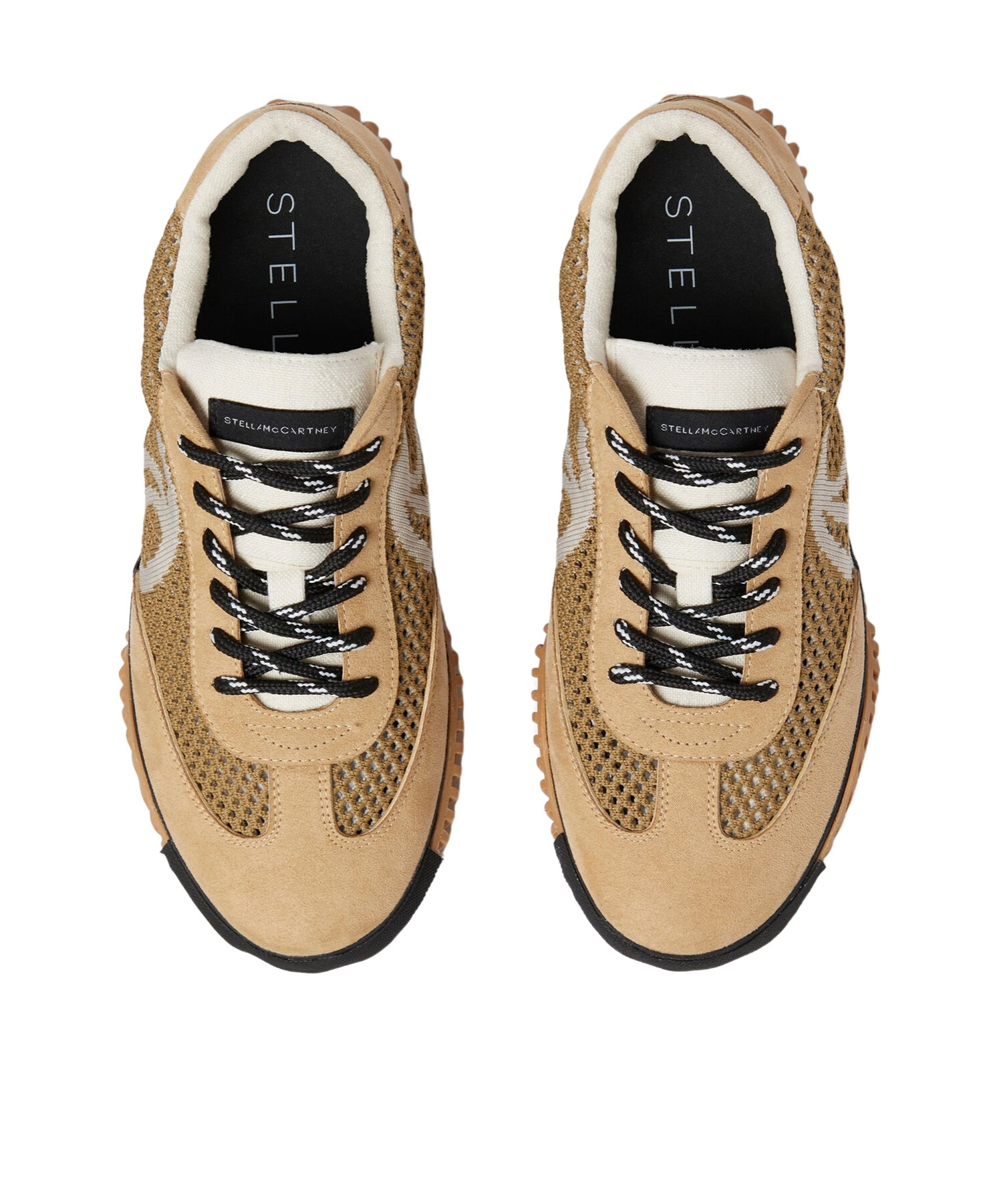 Stella Mccartney S-wave Sport Mesh Panelled Sneakers In Nude