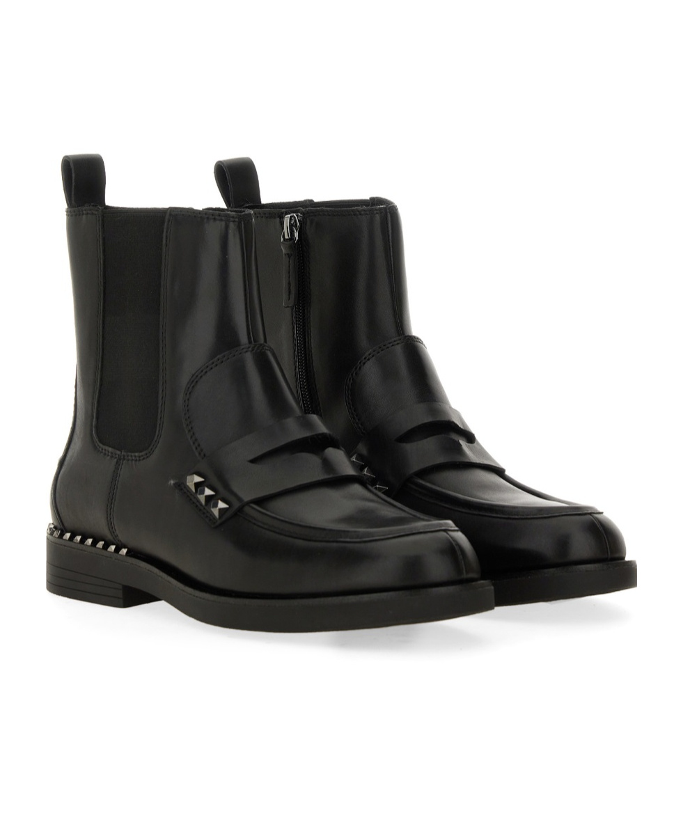 Ash Wings Studs Black Chelsea Boot In Black