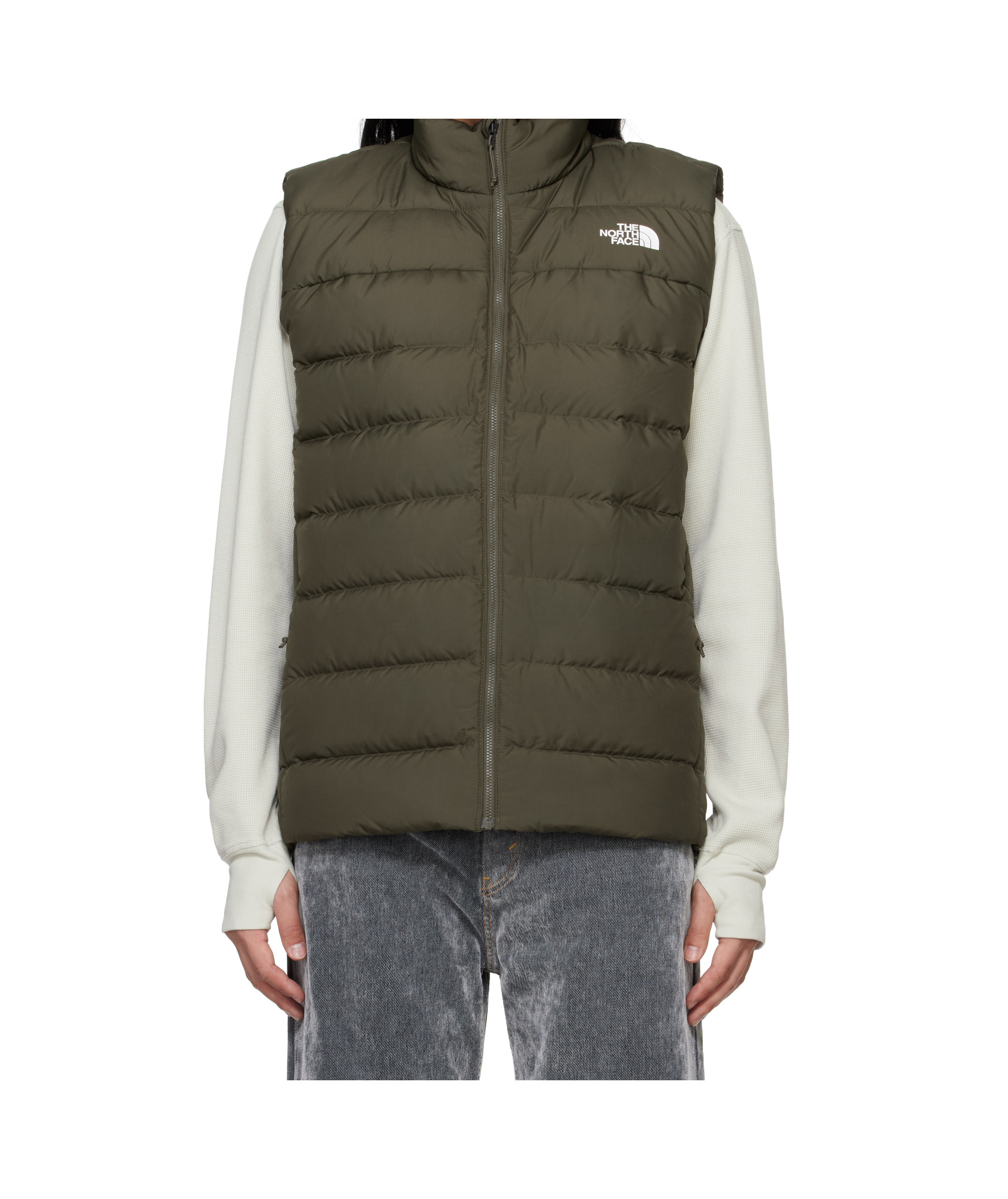 The North Face Mens Aconcagua 3 Vest In New Taupe Green
