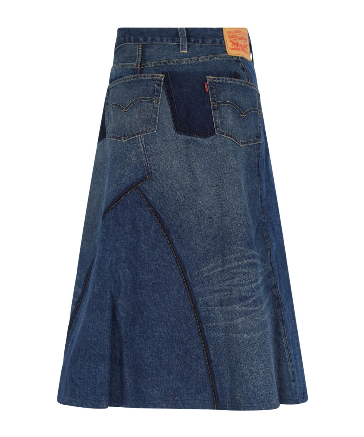 Junya Watanabe Skirt With Back Pockets And Contrast Stitching