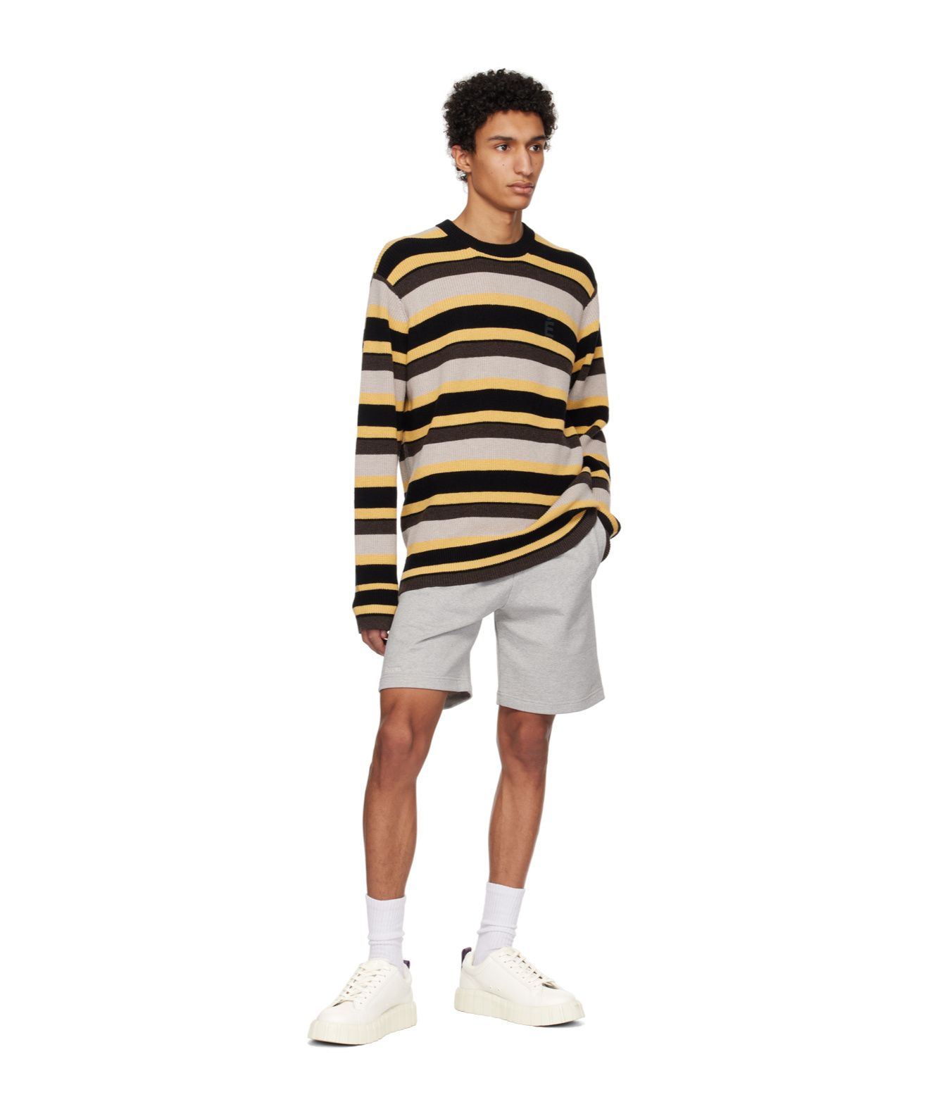 Etudes Studio Boris Striped Knitted Jumper In Nude