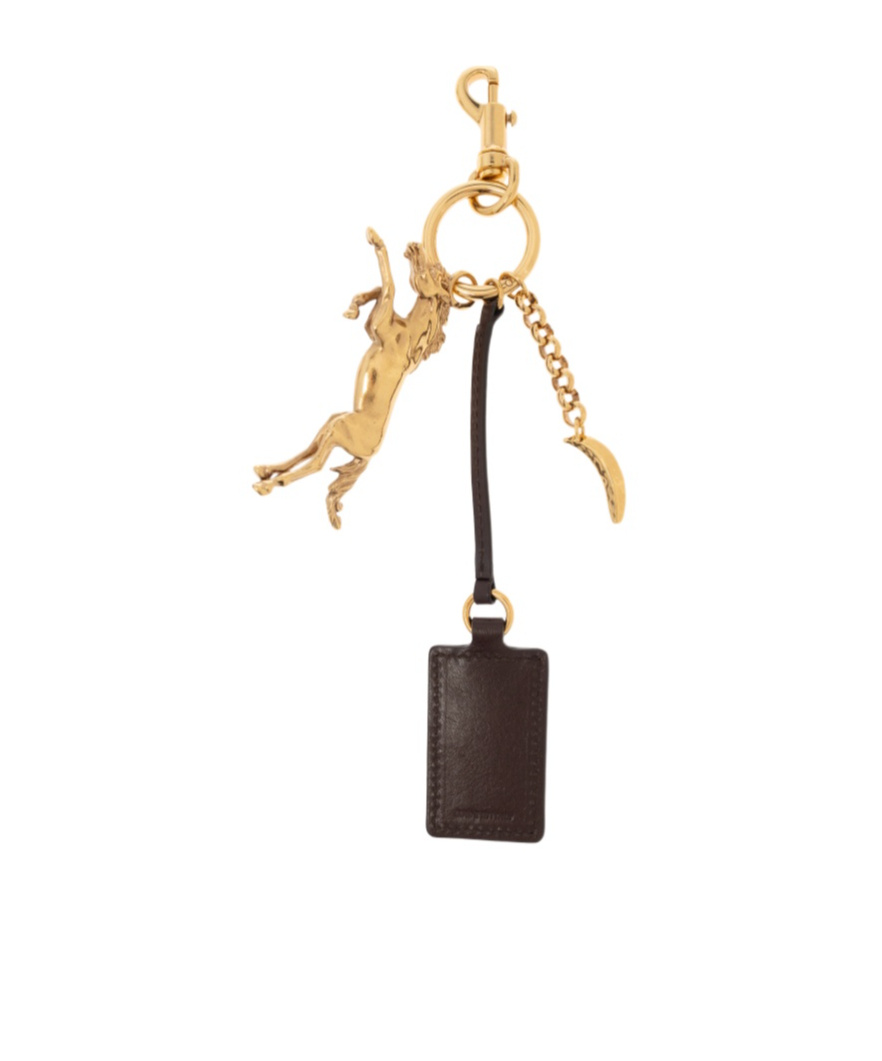 Chloé Kerala 25 Tag Charm In Brass Gold Size Onesize 100% Bronze In Nude
