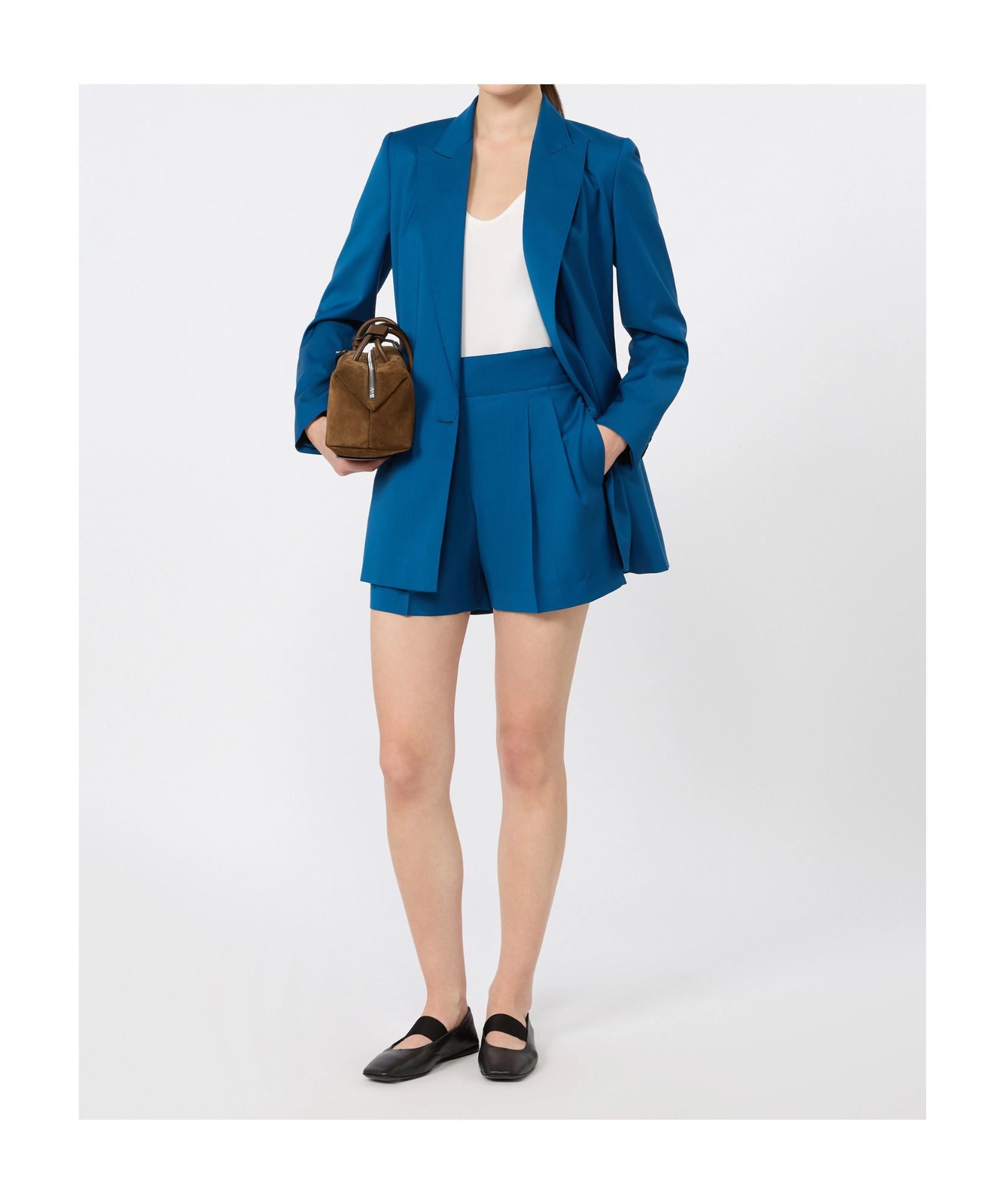Max Mara Woollen Cloth Blazer - Navy In Multi