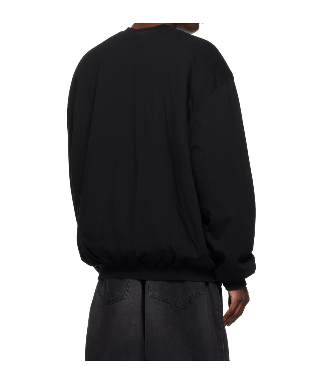 We11 Done Logo Round-neck Sweater In Black