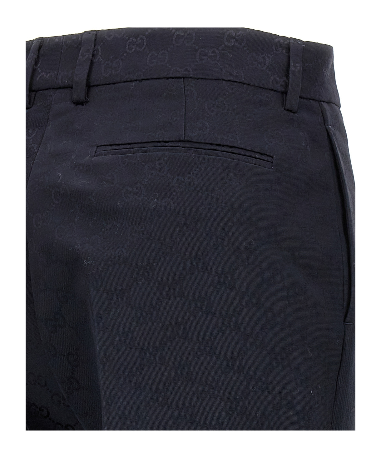 Gucci Gg-jacquard Trousers In Black