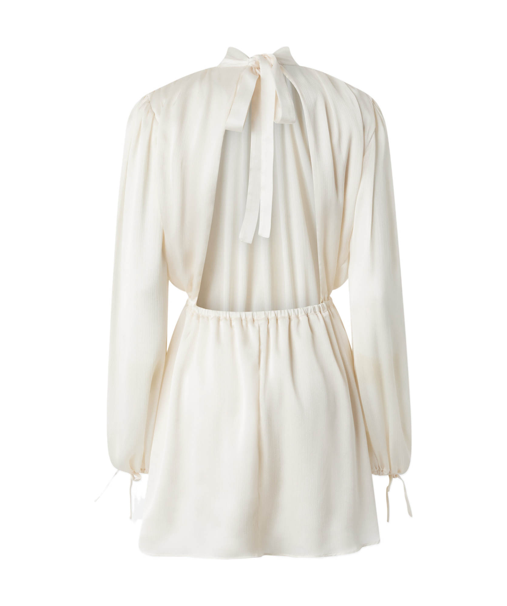 Pinko Draped Open-back Minidress In White