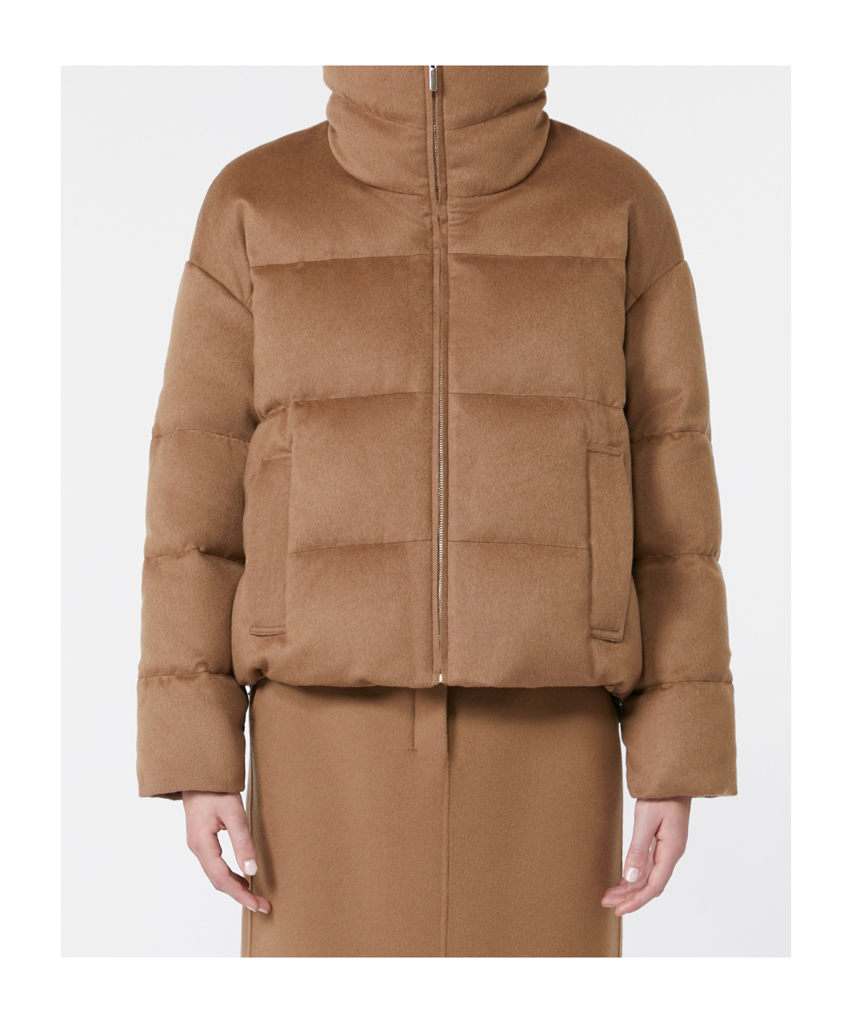 Max Mara Double-sided Down Jacket In Neutral