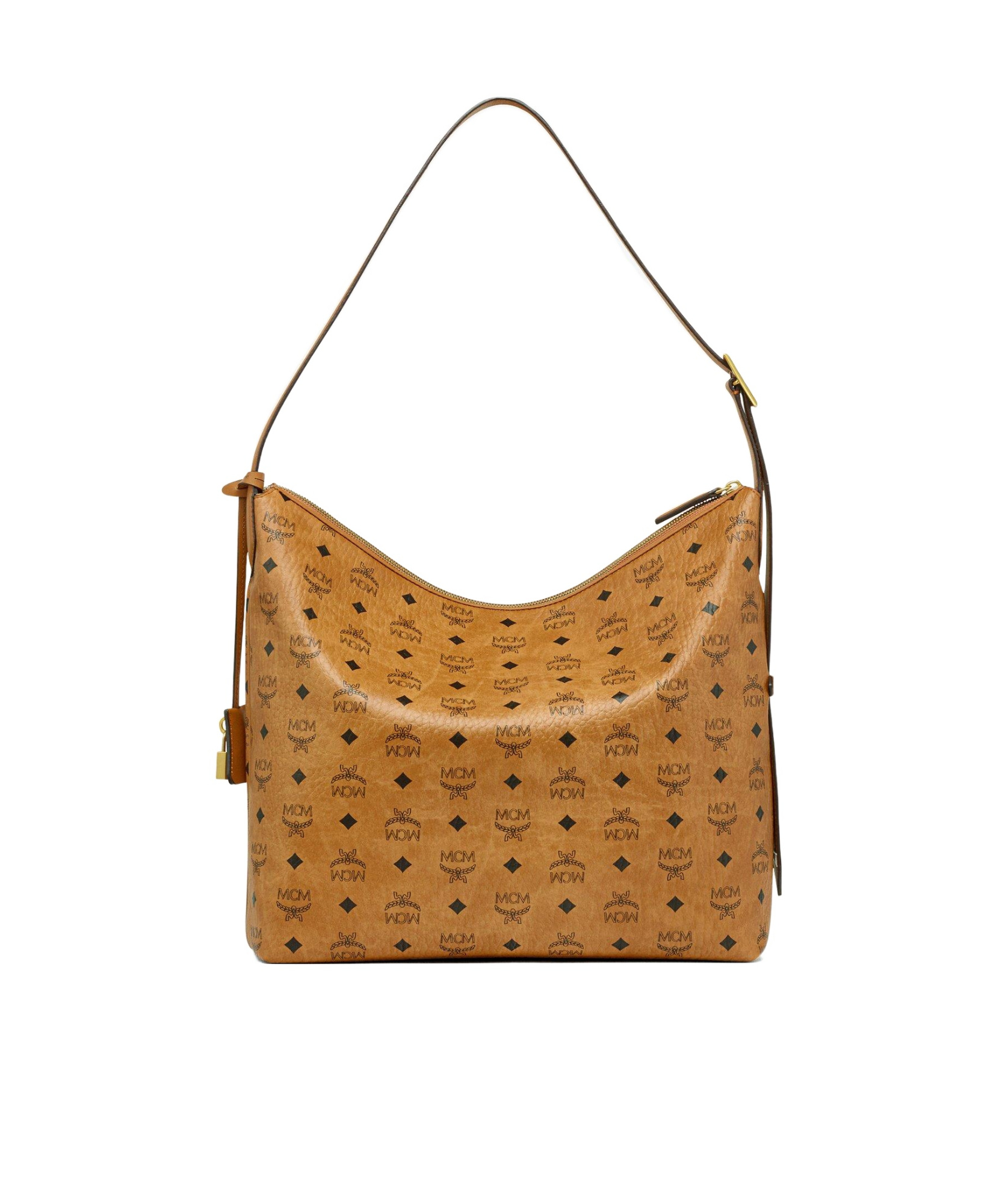 Mcm Large Aren Shoulder Bag In Brown