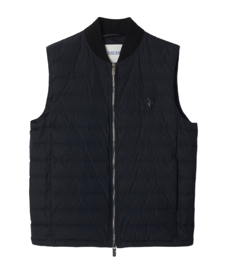Burberry Langham Down Vest In Indigo