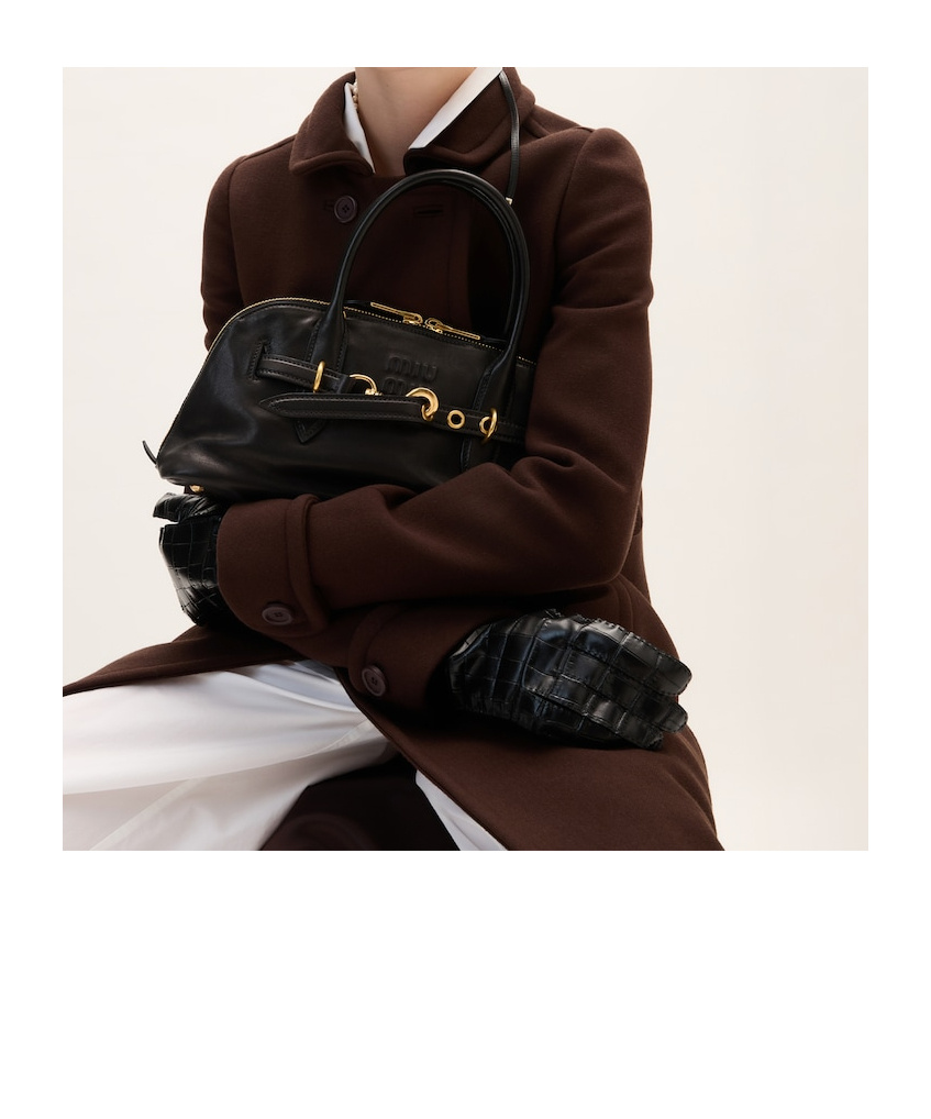 Miu Miu Aventure Shoulder Bag In Black