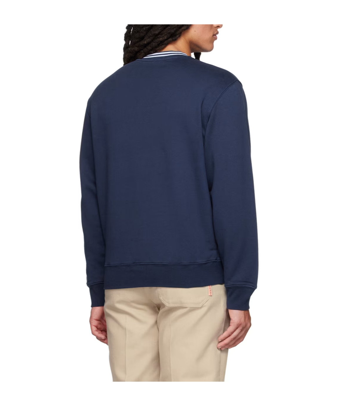 Sporty And Rich Logo-print Crew-neck Sweatshirt In Blue