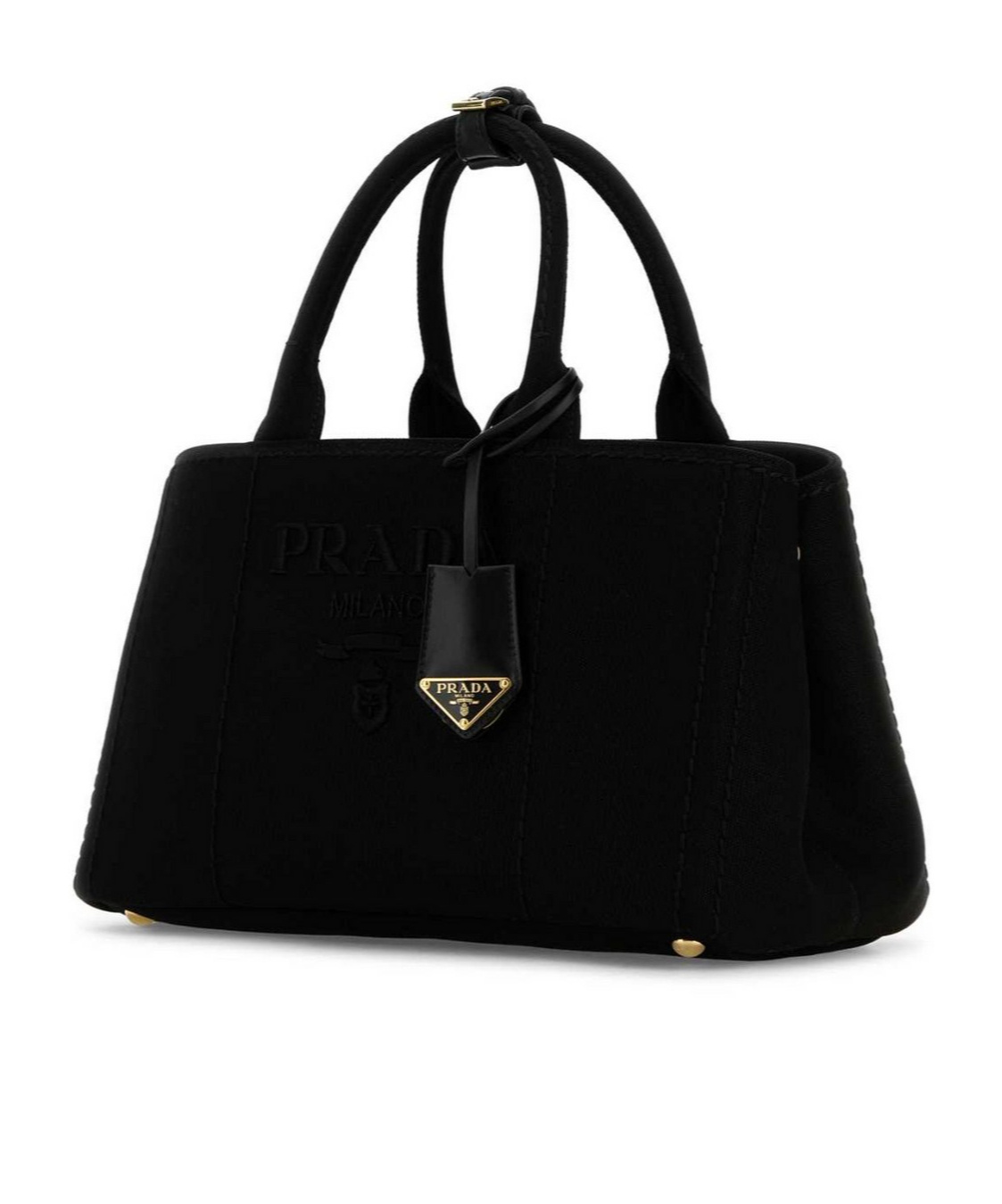 PRADA PRADA LOGO-EMBROIDERED LARGE HANDBAG