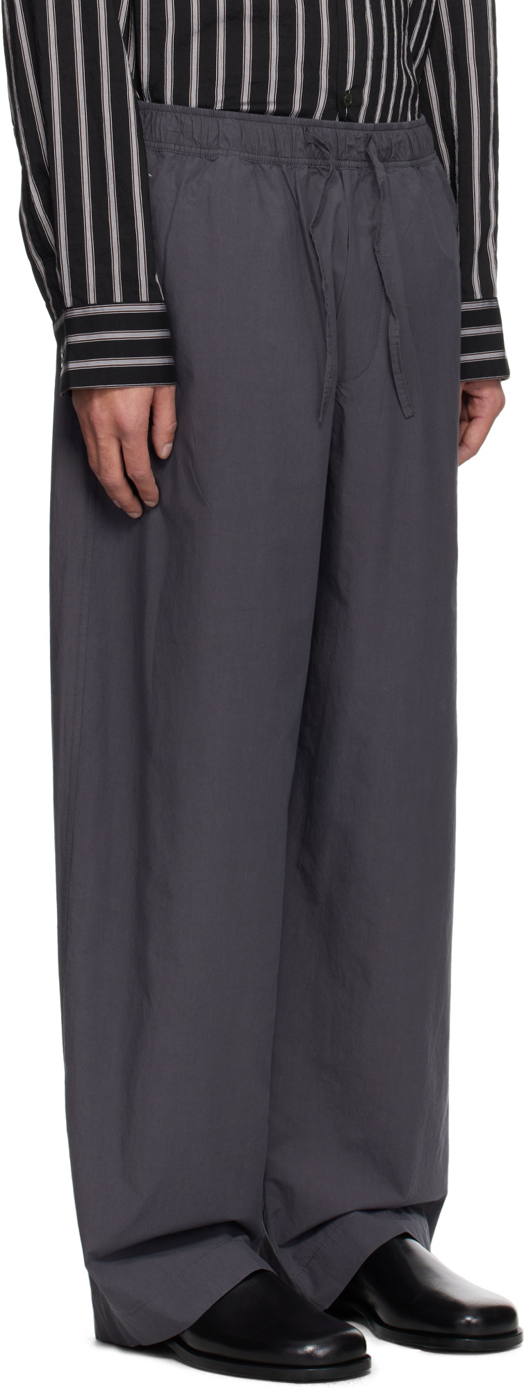 Studio Nicholson Gray Sonny Trousers In Thunder