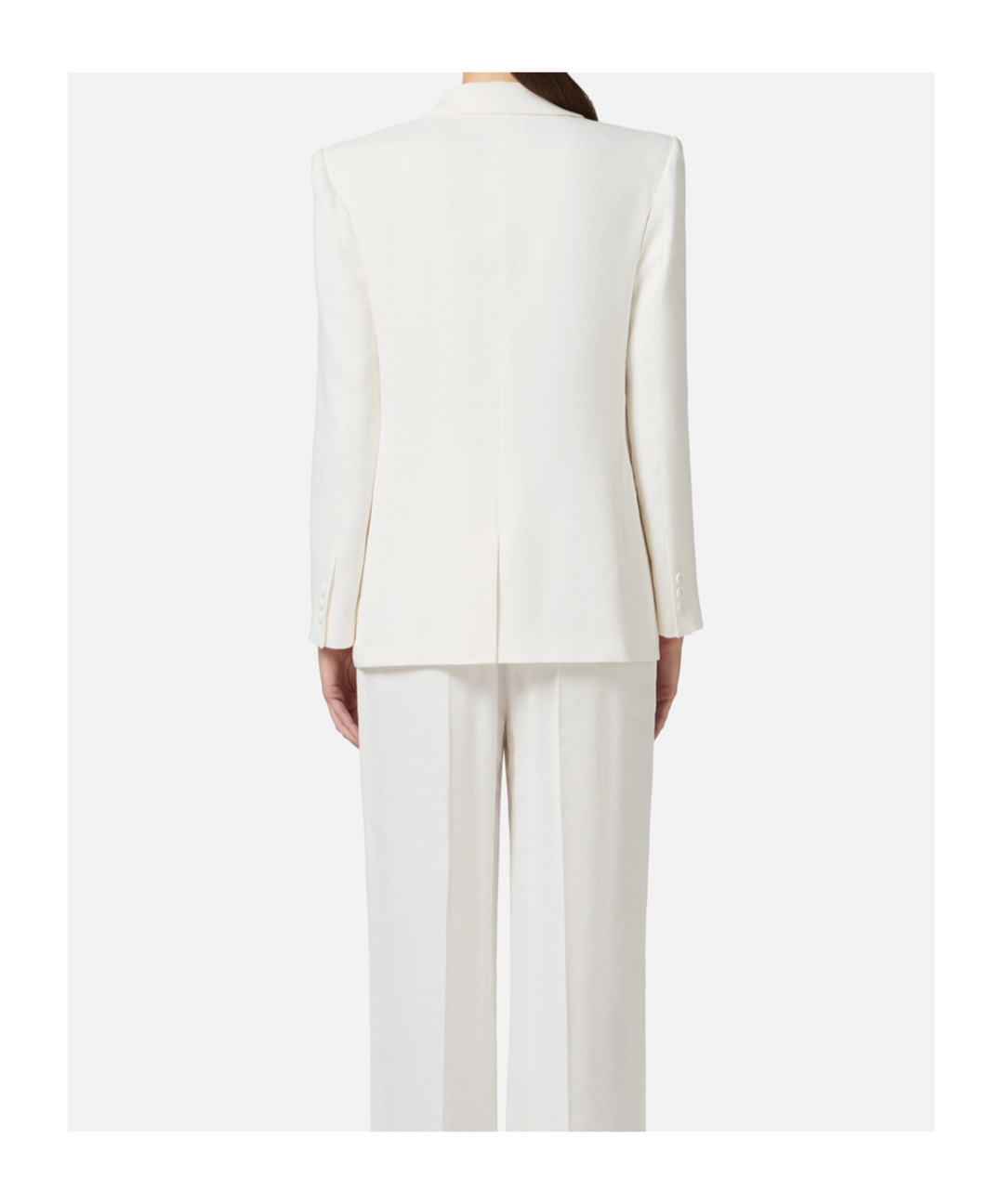 Elisabetta Franchi Linen-blend Gabardine Jacket In White