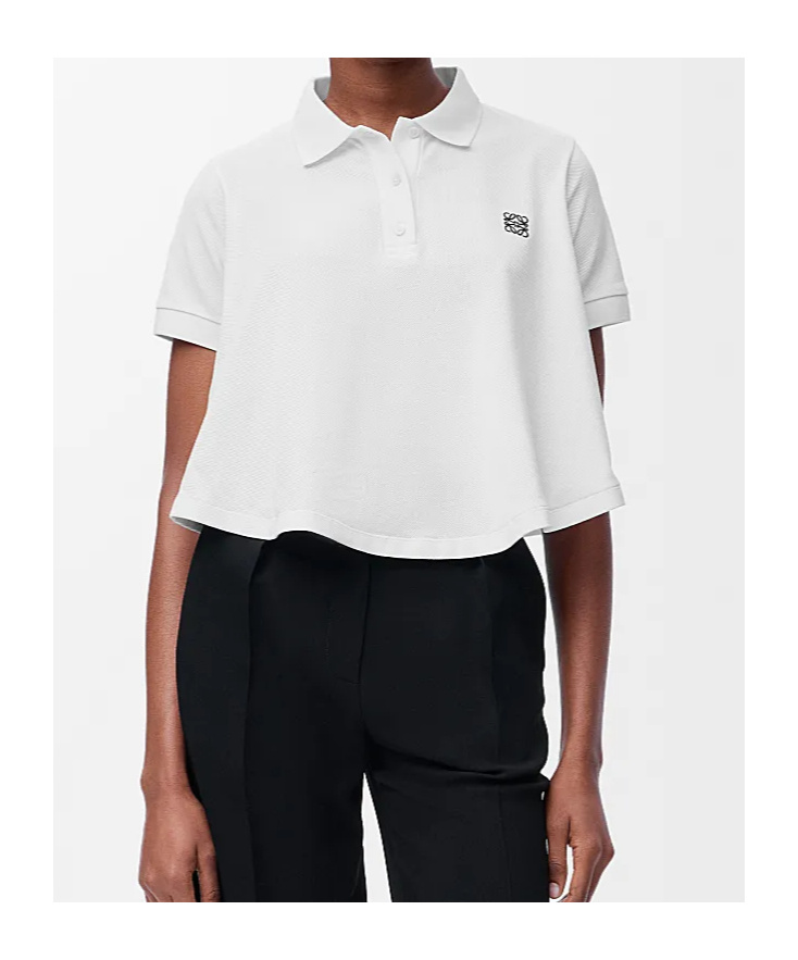 Loewe Women Cotton Trapeze Polo Shirt