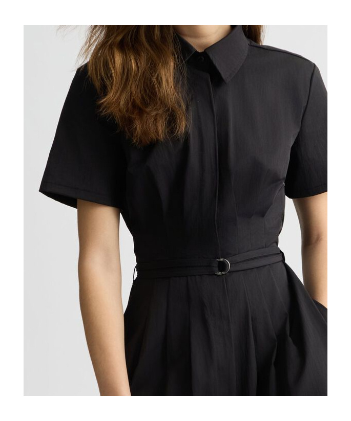 Liu •jo Liu Jo Midi Black Dress With Classic Shirt Design In Black