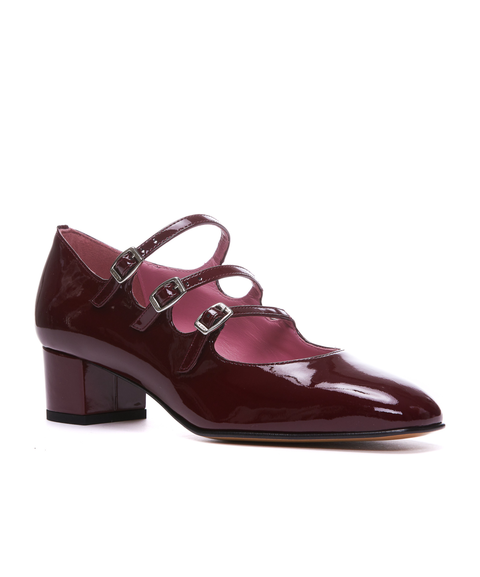 Shop Carel Paris Carel Triple Strap Heel Pumps In Red