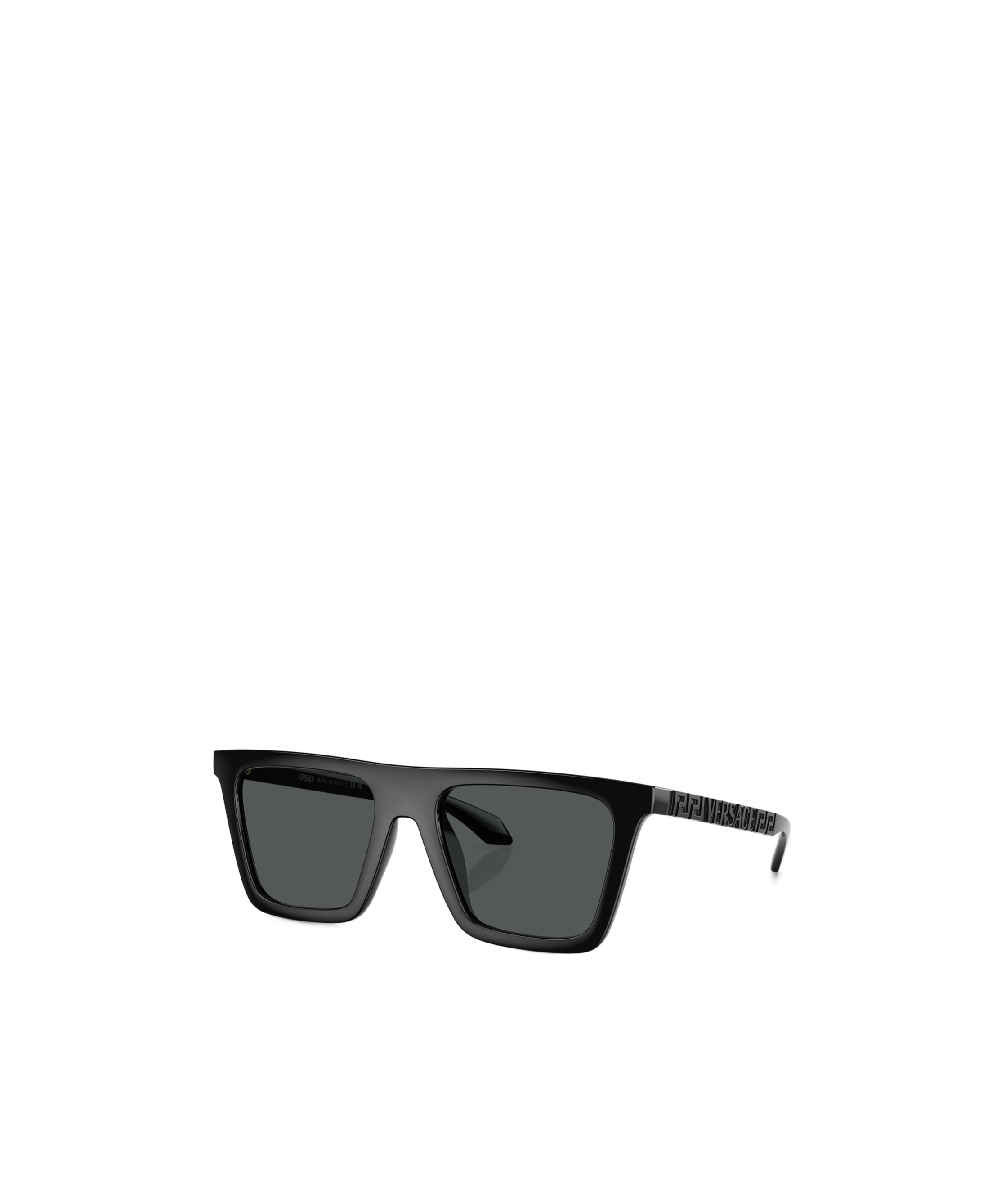 Versace Greca Square-frame Sunglasses In Black