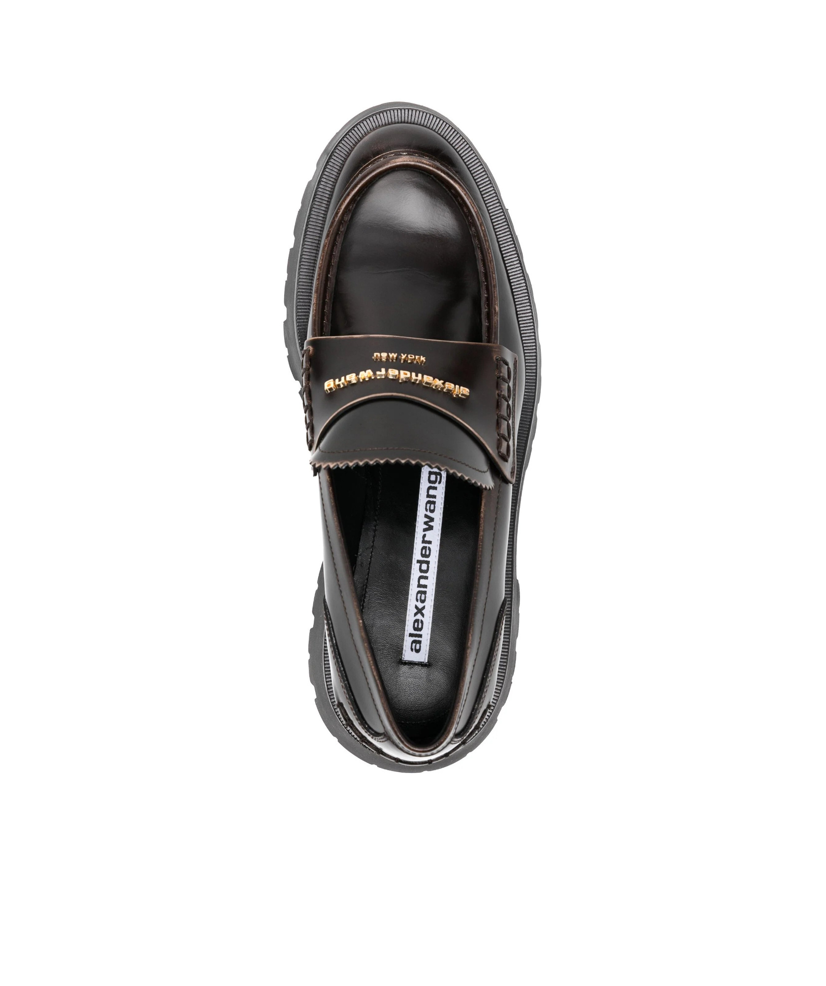 Alexander Wang Carter 45mm Mid-heel Leather Loafers In Black