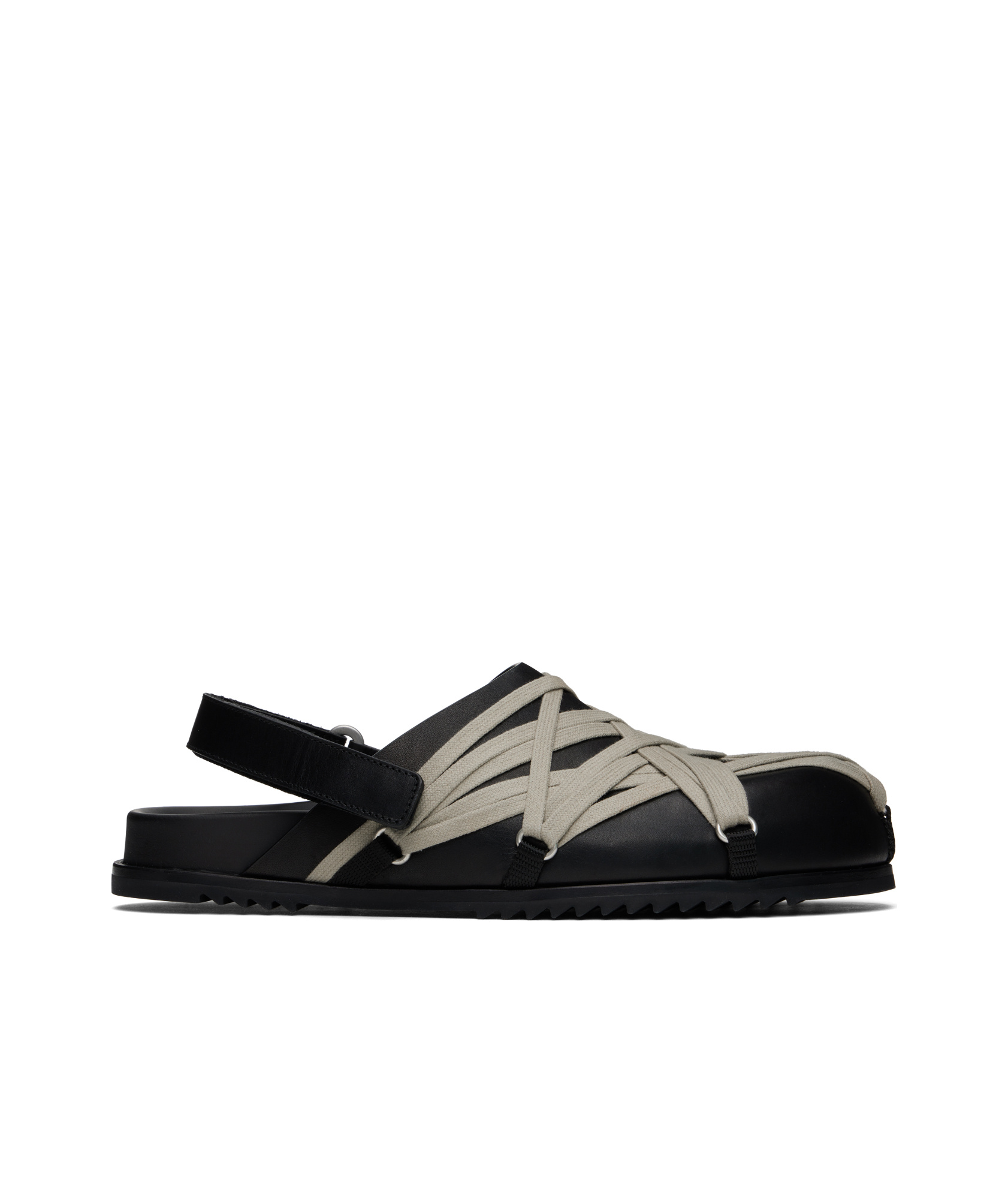 Rick Owens Concordians Megalaced Mules In Black