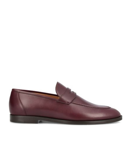 Loro Piana Sergio Leather Loafers In Red