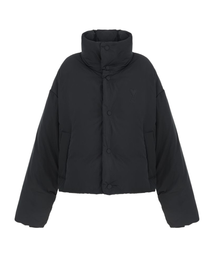 Ami Alexandre Mattiussi Long Sleeve Down Jacket In Black