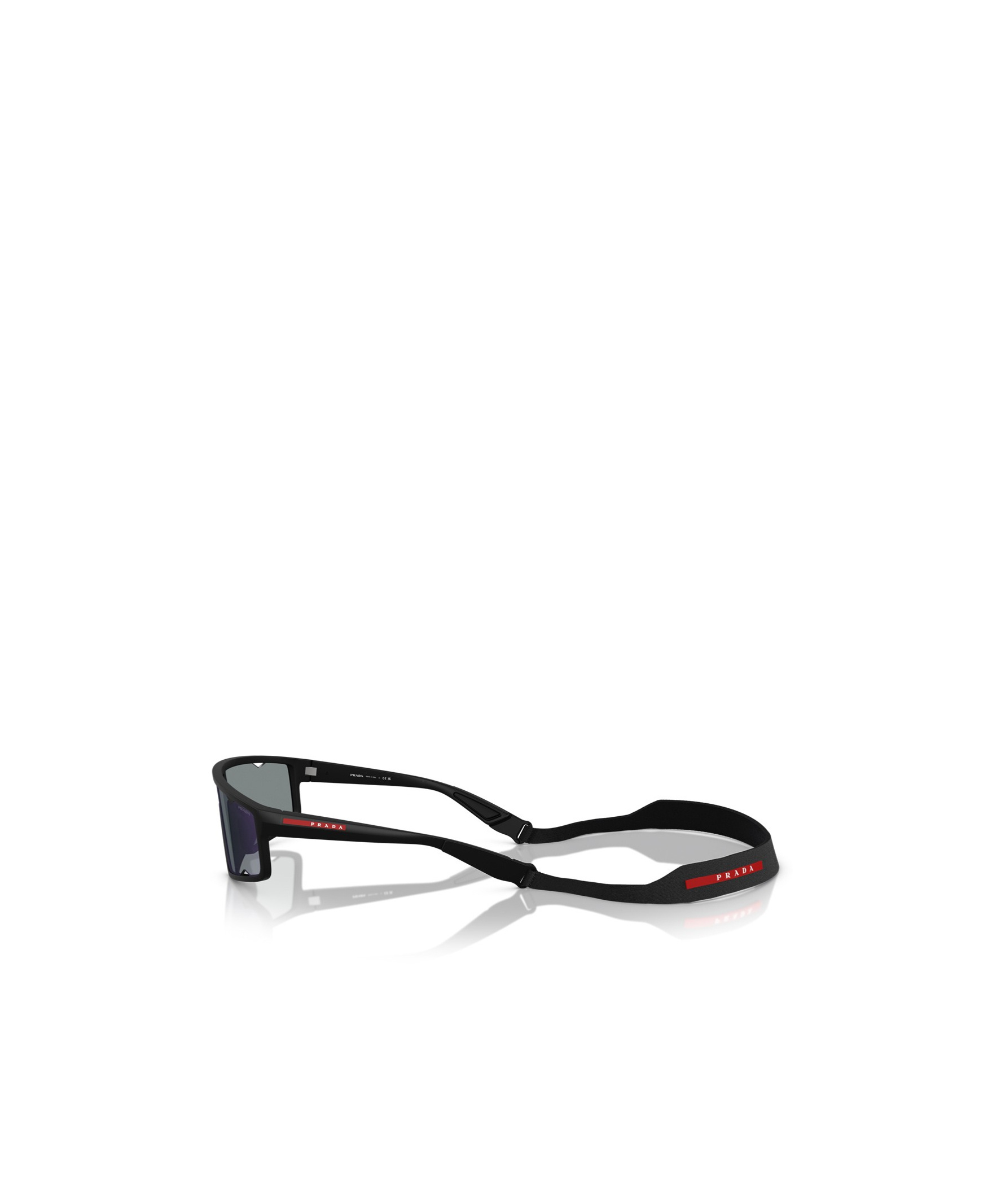 Prada Ps A03s 141mm Mirrored Rectangular Sunglasses In Matte Black