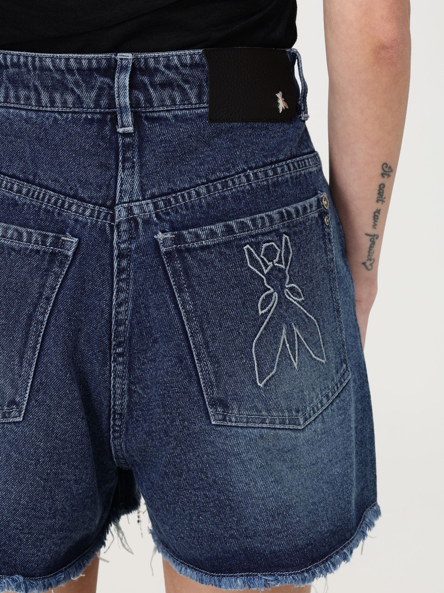 Patrizia Pepe Rhinestone-embellished Shorts In Blue