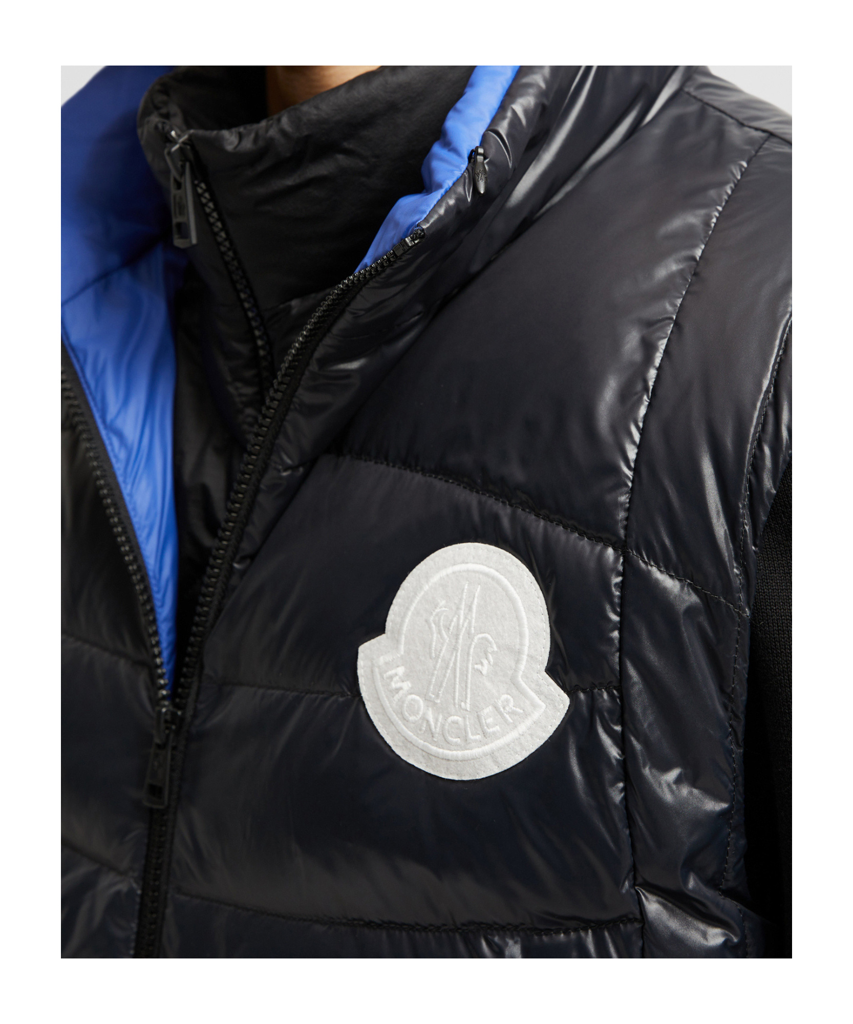 MONCLER MONCLER LOGO PATCH DOWN VEST