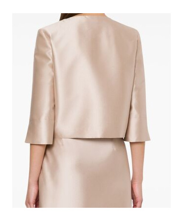 Alberta Ferretti Long-sleeved Casual Jacket In Nude