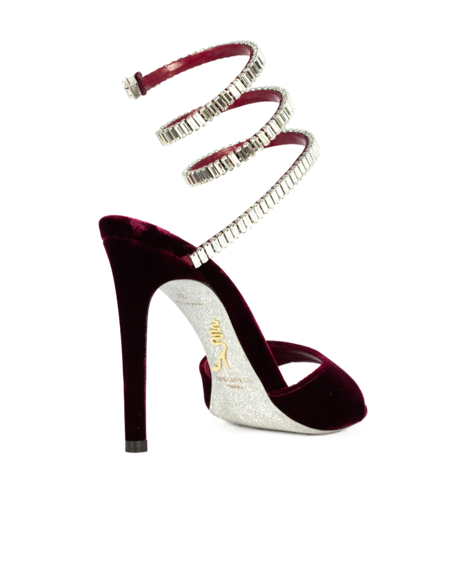 René Caovilla Round-toe High-heeled Sandals In Red