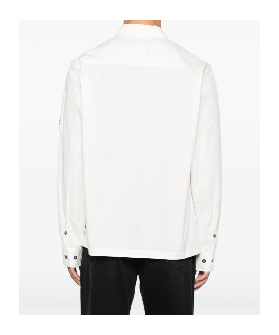 C.p. Company C.p.company Organic Gabardine Full Zip Overshirt In White