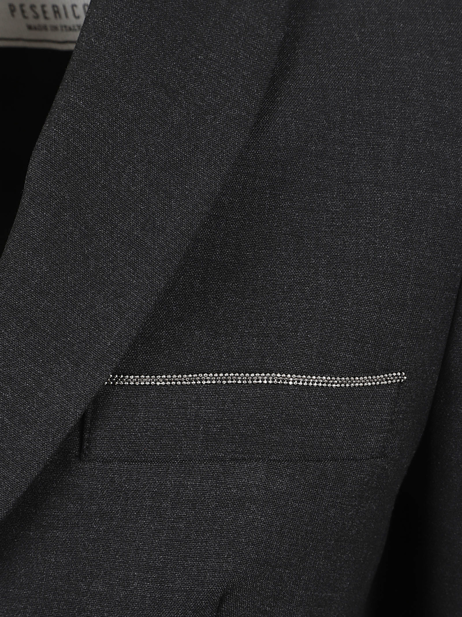 Peserico Single-breasted Pointed Lapel Suit Jacket In Black